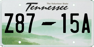 TN license plate Z8715A
