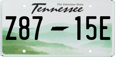 TN license plate Z8715E