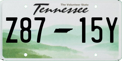 TN license plate Z8715Y