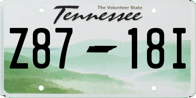 TN license plate Z8718I