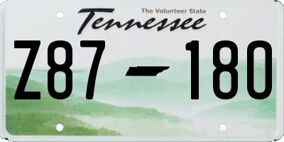 TN license plate Z8718O