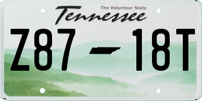TN license plate Z8718T