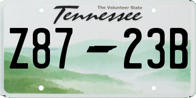 TN license plate Z8723B