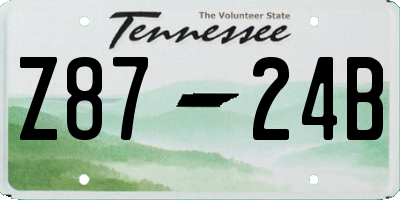 TN license plate Z8724B