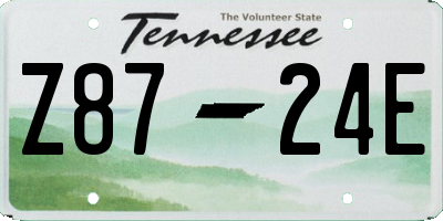 TN license plate Z8724E
