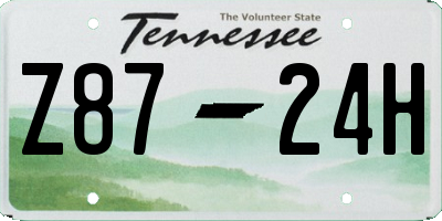 TN license plate Z8724H