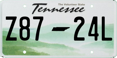 TN license plate Z8724L