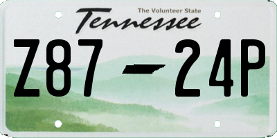 TN license plate Z8724P