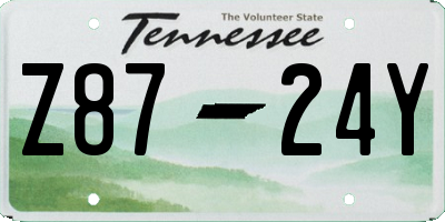 TN license plate Z8724Y