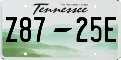 TN license plate Z8725E