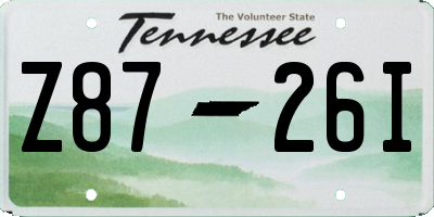 TN license plate Z8726I