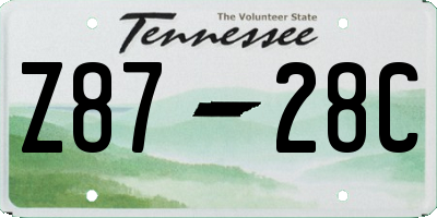 TN license plate Z8728C