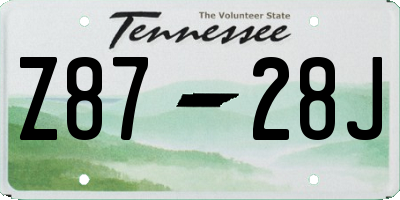 TN license plate Z8728J