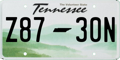 TN license plate Z8730N