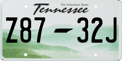 TN license plate Z8732J