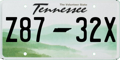 TN license plate Z8732X