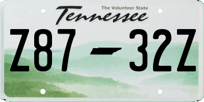 TN license plate Z8732Z