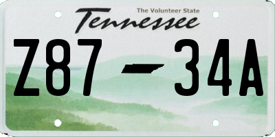 TN license plate Z8734A