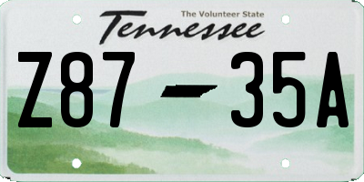 TN license plate Z8735A