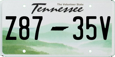 TN license plate Z8735V