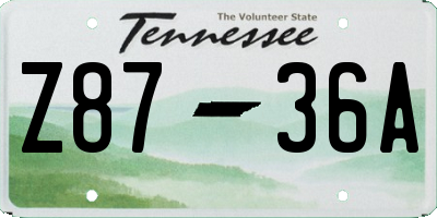 TN license plate Z8736A