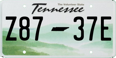 TN license plate Z8737E