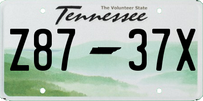 TN license plate Z8737X