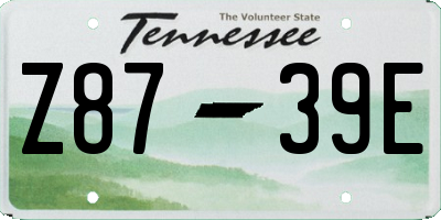 TN license plate Z8739E