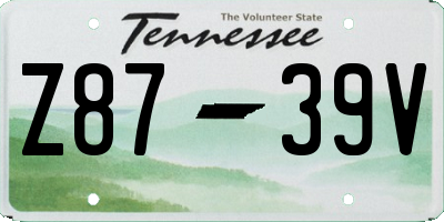 TN license plate Z8739V