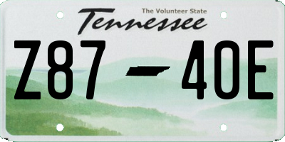 TN license plate Z8740E