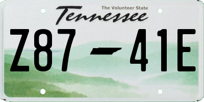 TN license plate Z8741E