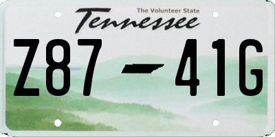 TN license plate Z8741G