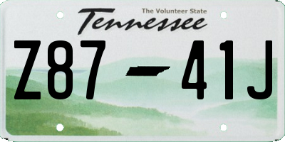 TN license plate Z8741J