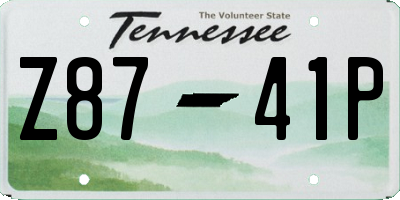 TN license plate Z8741P