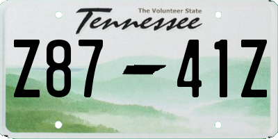 TN license plate Z8741Z