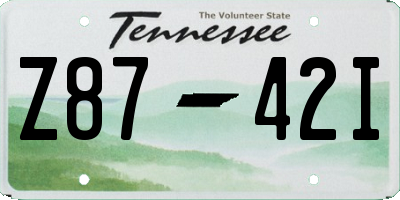 TN license plate Z8742I