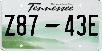 TN license plate Z8743E