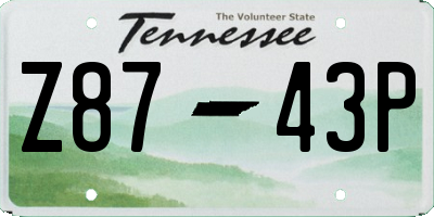TN license plate Z8743P