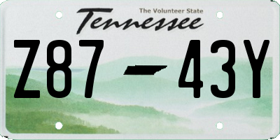 TN license plate Z8743Y