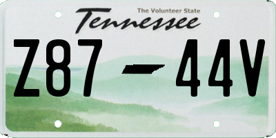 TN license plate Z8744V
