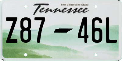 TN license plate Z8746L