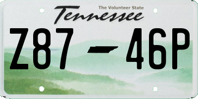 TN license plate Z8746P