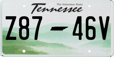 TN license plate Z8746V
