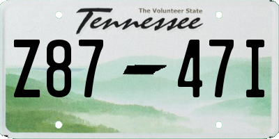 TN license plate Z8747I