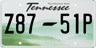 TN license plate Z8751P