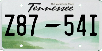 TN license plate Z8754I