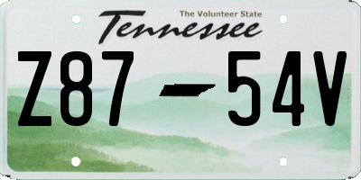 TN license plate Z8754V