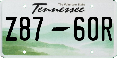 TN license plate Z8760R