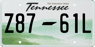 TN license plate Z8761L