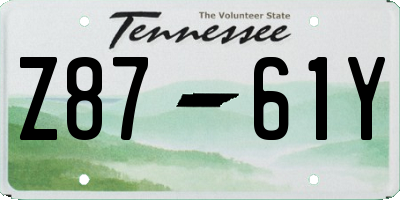TN license plate Z8761Y